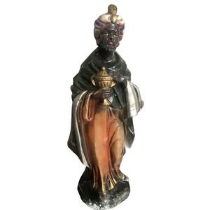 Vintage‎ Nativity Paper Mache Magi King Wiseman Gaspar 12" Scale Marked Japan